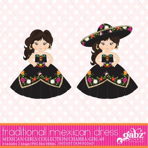 Mexican Girl, Fifteen Party, Sweet Sixteen, Clipart, Birthday, Charra, Mexican, Fiesta, Viva Mexico, Charro, 5 Mayo, Mexican, Gabz, MG69