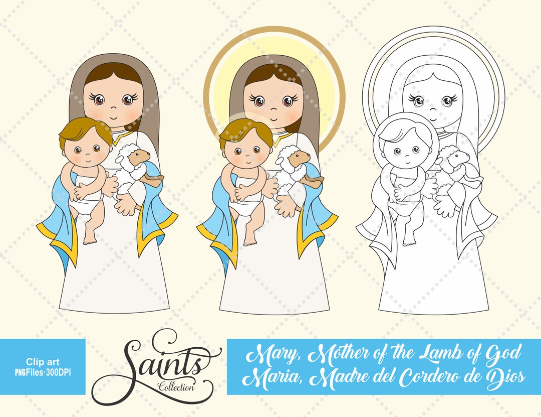 Mary Mother of the Lamb of God Maria Madre Del Cordero De - Etsy