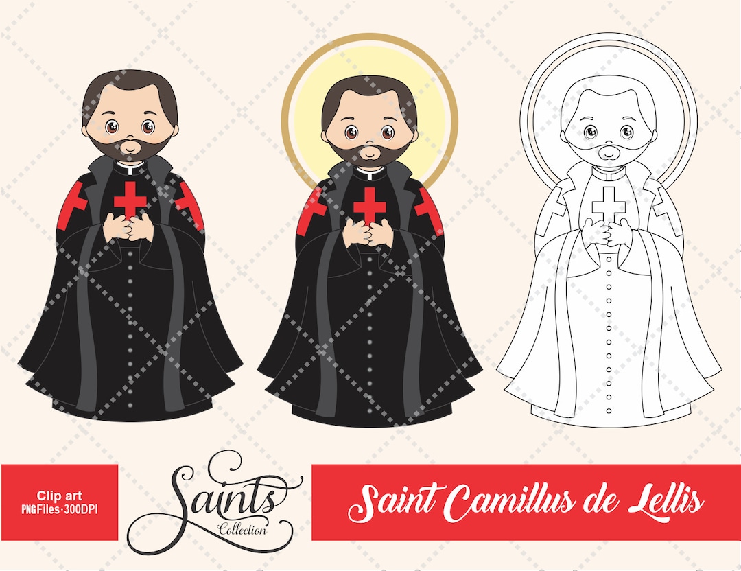 Saint Camillus De Lellis Catholic Saint Communion Saint Etsy