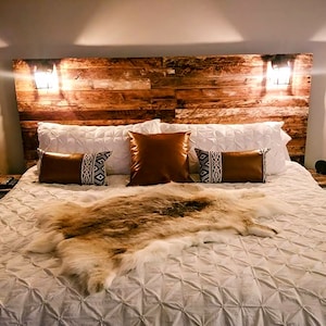 The Kachemak Bay - Pallet Wood Headboard - Alaska-inspired Design -  Rustic/Industrial - Repurpose, Reuse, Recycle. Each one is unique!