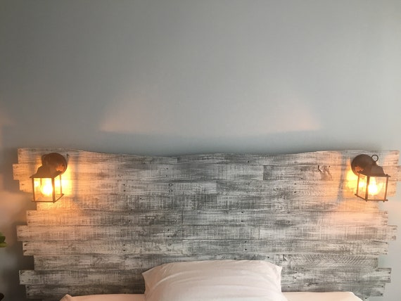 Weathered gray headboard deals