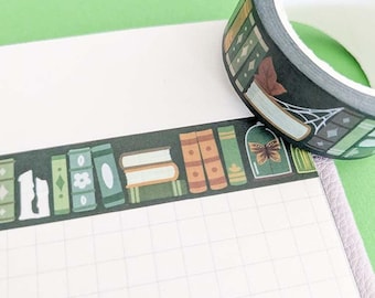 Botanist Bookcase Washi Tape - Book Lover, Librarian, Writer Gift, Craft