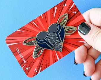 Wespe Superheld Emaille Pin: Glitzer Nerd Girl Power Geschenk