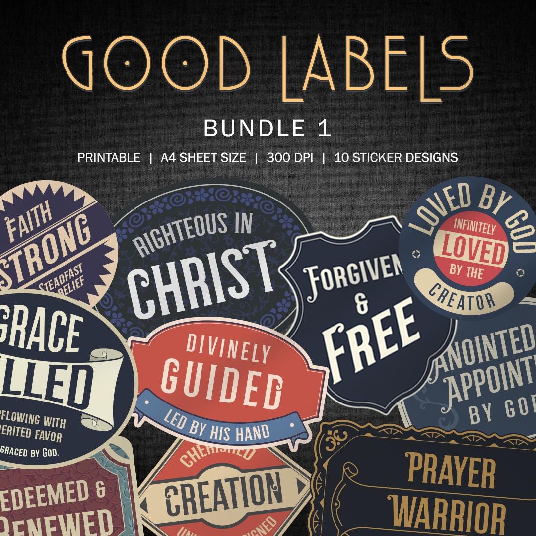 10 Faith-inspired Printable Stickers | Good Labels Vintage Christian ...