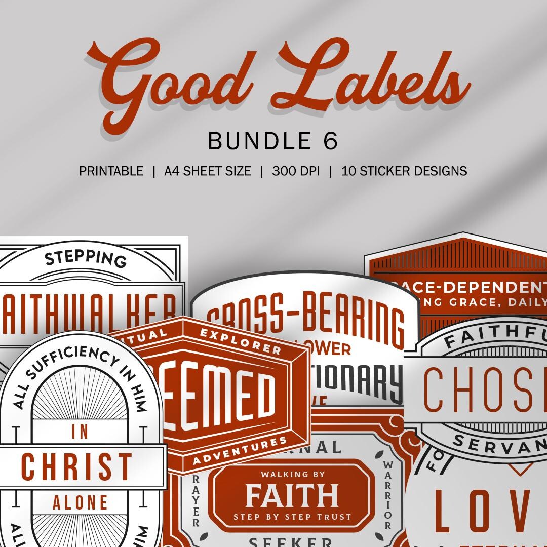Christian Identity Stickers | Good Labels Bundle 6 | Inspirational ...