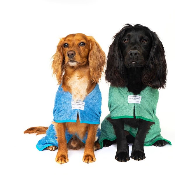 Toby and Alexander BAMBOO Super Absorbent, Quick Drying Dog Bathrobe Dogrobe