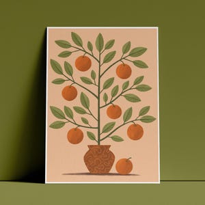 Orangenbaum A4 oder A5 Kunstdruck