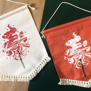 Handmade Flame Spark Banner Flag