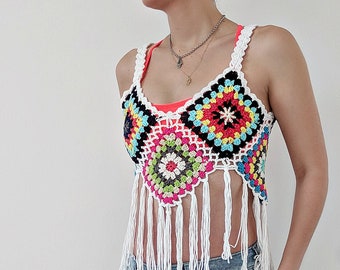 Granny Square Top - Etsy