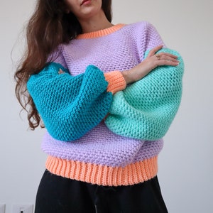 crochet balloon sleeve sweater pattern