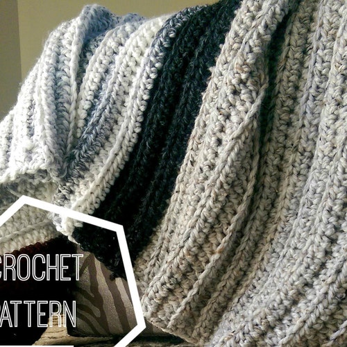 Chunky Crochet Blanket Pattern Beginner Friendly Instructions Etsy