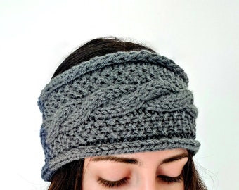 Beginner Friendly Cable Knit Headband Pattern, The Seeds and Cables Ear Warmer