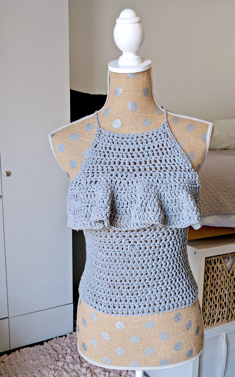 crochet halter tank top