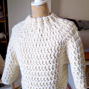 Chunky Cropped Raglan Sweater Pattern, Beginner Friendly Crochet Sweater Pattern For Women, Instant Downloadable Crocheting Instructions image 6