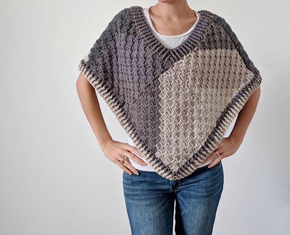Crochet Poncho Pattern C2c Stitch Using Caron Big Cakes Yarn Crocheted Poncho Pattern Women V Neck Crochet Poncho Poncho Crochet Pattern Crochet Poncho Pattern C2c Stitch Using Caron Big Cakes Yarn Crocheted Poncho Pattern Women V Neck Crochet Poncho Poncho Crochet Pattern