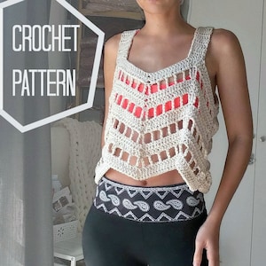 Lace Crochet Top Pattern, Crochet Coverup Pattern, Boho Crochet Cover Up Pattern, Loose Crop Top Pattern, Boho Beach Coverup Pattern, Easy