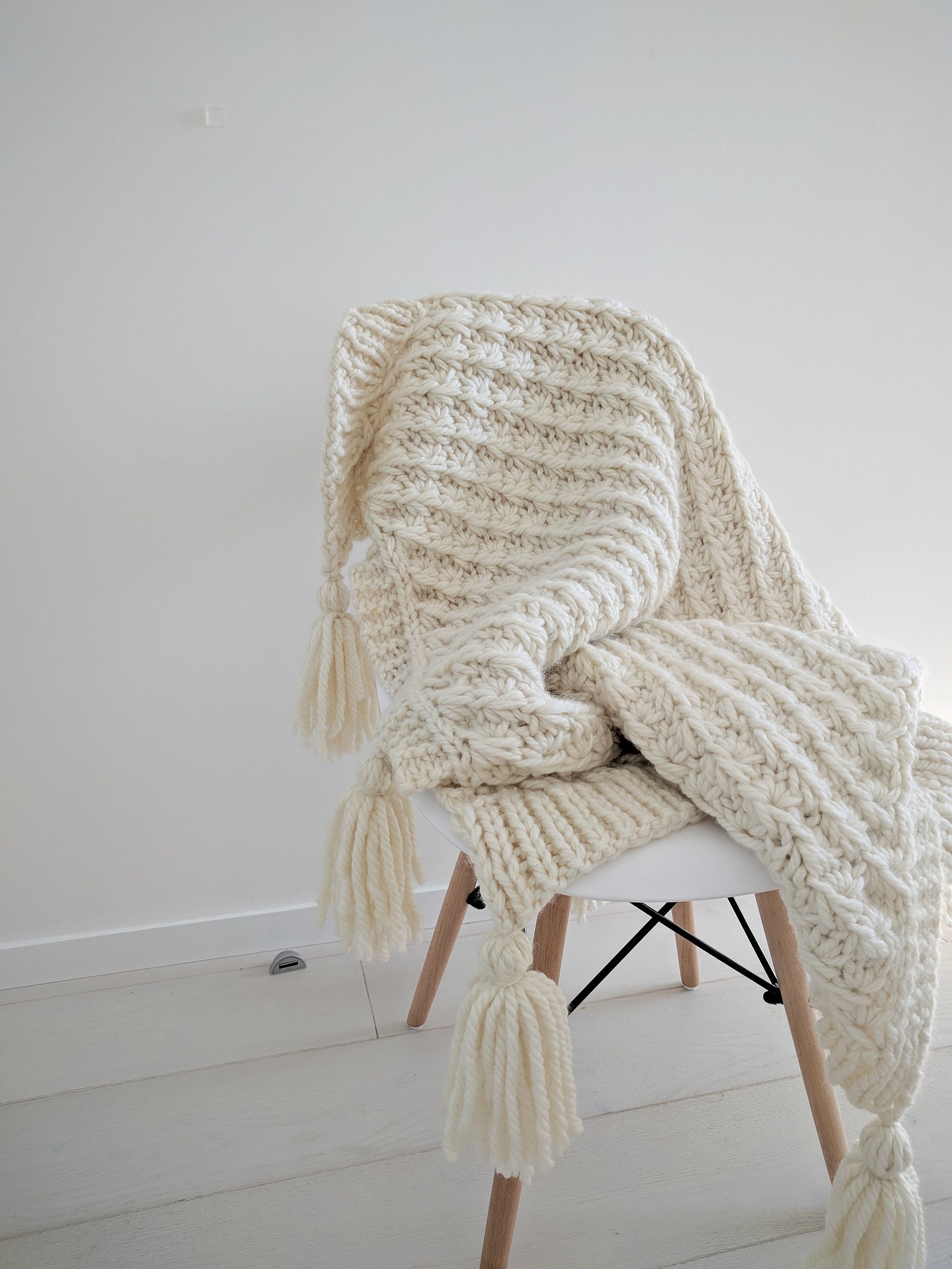 Marshmallow Knit Blanket Pattern Chunky Knitted Throw Blanket Etsy