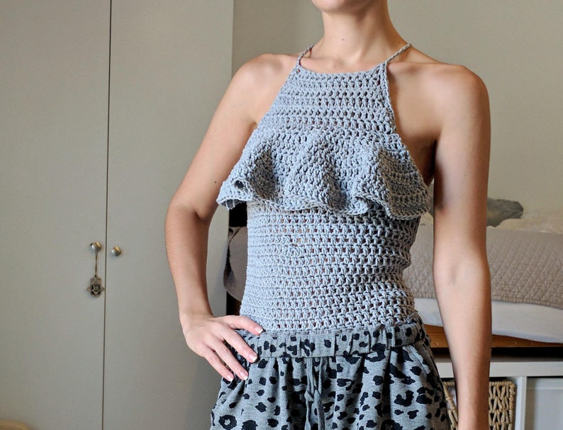 crochet halter tank top