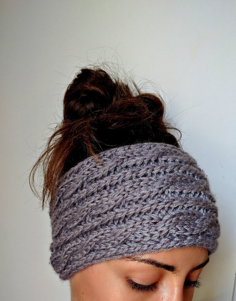 Chunky Cable Knit Ear Warmer Pattern Knitting Patterns for Etsy