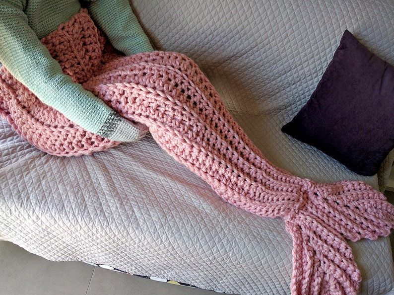 Crochet Mermaid Tail Blanket Pattern, Adult Mermaid Blanket Pattern Crochet, Crochet Mermaid Tail Pattern, Mermaid Blanket Crochet Pattern image 4