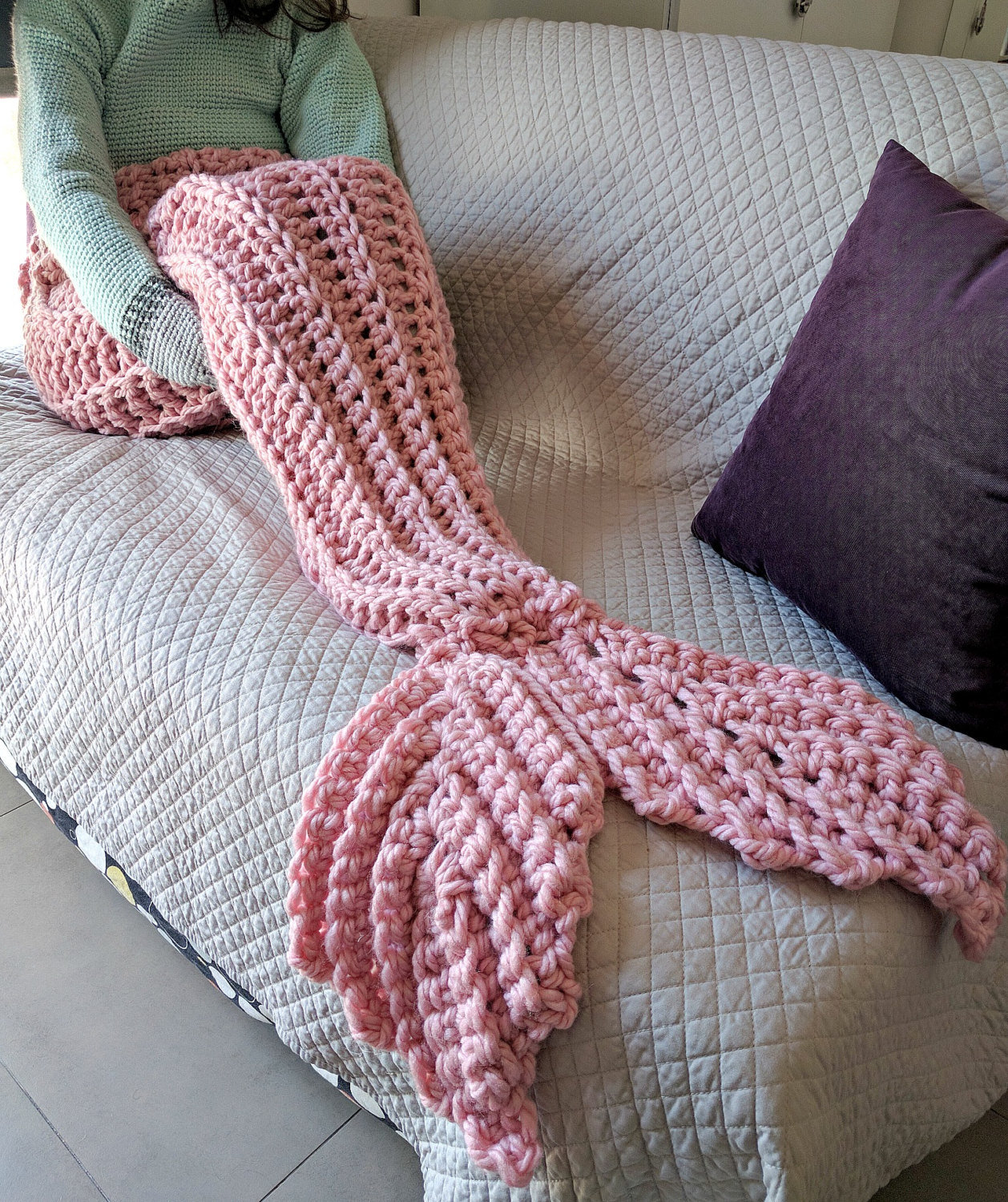 Mermaid Tail Blanket Etsy Singapore