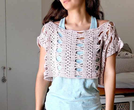 トップス CLANE CROCHET SHORT KNIT TOPS CLANE クラネ クロッシェ ショート ニット トップス CROCHET