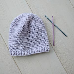 Perfect Simple Crochet Beanie Pattern, Instructions for Baby, Kids and Adults Sizes, Crocheted Hat Pattern for Women, Girls and Men. Unisex image 8