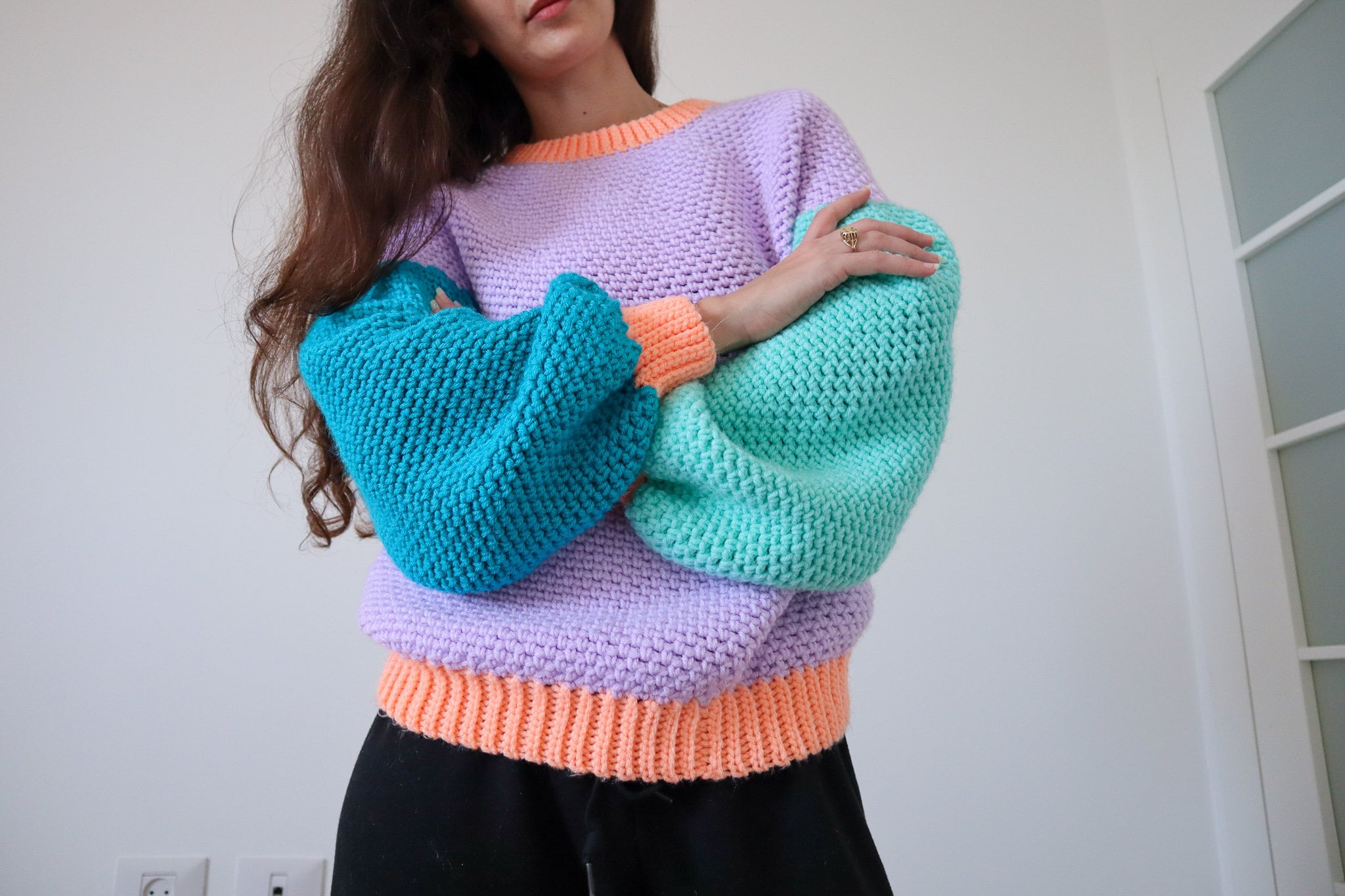 crochet sweater cuff pattern
