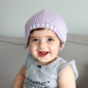 Perfect Simple Crochet Beanie Pattern, Instructions for Baby, Kids and Adults Sizes, Crocheted Hat Pattern for Women, Girls and Men. Unisex image 3