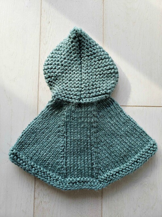 Cozy Cape Hooded Poncho Pattern Knit Baby Poncho Pattern Newborn 6 Months Or Toddler Knitting Pattern For Baby Boy Or Girl Fall Outfit
