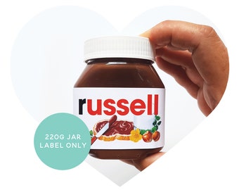 Personalisierte Nutella Jar Label 400g Nutella Etikett Etsy