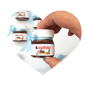 Favor personalizado de la ducha del bebé, favor de bautizo de Nutella, regalo de agradecimiento de Nutella, favor de graduación de Nutella, regalo del niño del bebé, favores del bautismo