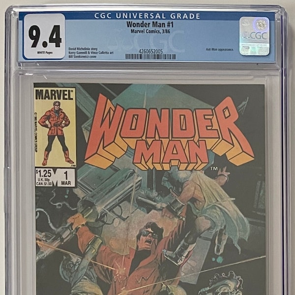 Wonder Man 1 CGC 9.4 WP - 1st Solo Title / Ant-Man Appearance - Marvel Comics 1986