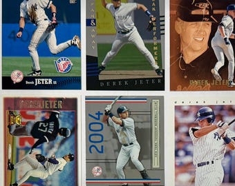 Derek Jeter New York Yankees HOFer MLB Baseball Trading Cards 1996-2004 Lot of 6