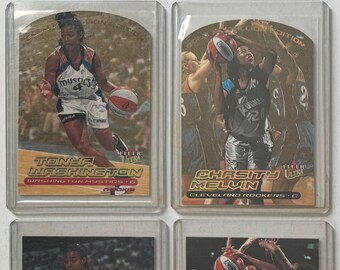 2000 Fleer Ultra Gold Medallion Rookie Tonya Washington / Chasity Melvin WNBA Basketball Cards Lot of 4