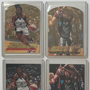 2000 Cartes de basket-ball Fleer Ultra Gold Medallion Tonya Washington / Chasity Melvin WNBA Lot de 4