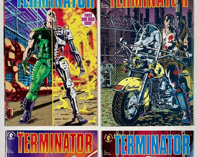 Terminator Comic Scene The Terminator 1 2 3 4 Complete Limited Series Set - Dark Horse Comics ...