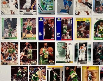 Seattle Supersonics OKC Thunder Basketball Trading Card HOFer Rookie All-Stars Lot of 30