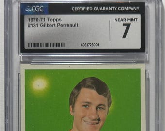 1970-71 Topps Gilbert Perreault 131 CGC Graded 7 NM - NHL Hockey Rookie Card Buffalo Sabres HOFer