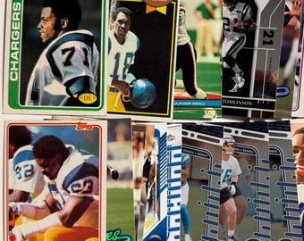 San Diego Chargers Football Trading Cards 1974 to 2024 Lot of 40 Fouts Dean Seau