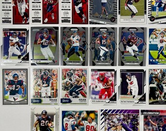 Houston Texans NFL Football Trading Card Lot of 25 HOFer Rookies 2002 to 2024