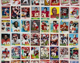 Kansas City Chiefs 1969 to 2024 NFL Football Trading Cards Team Lot of 53