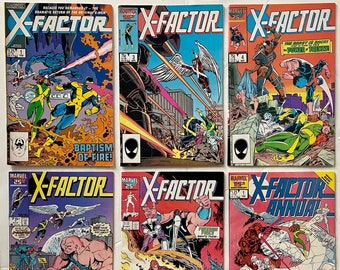 X-Factor 1 3 4 7 8 Annual 1 Lot of 6 - 1st App and Origin of XFactor - Marvel Comics 1986