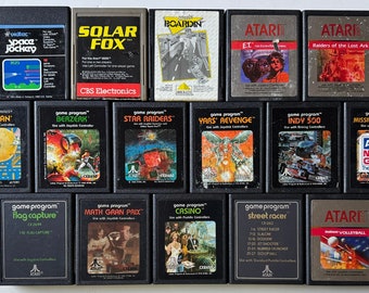 Atari 2600 Video Game Cartridge Vintage Lot of 18 - Pac-Man, Donkey Kong, E.T.