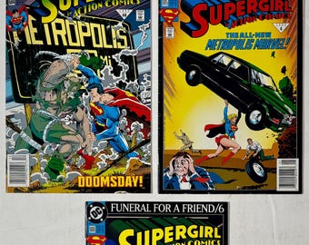 Superman Action Comics 684 685 686 Newsstand Variants DC Comics 1992-1993 Lot of 3