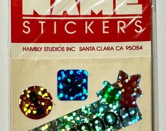 Hambly Studios Prismatic Name Sticker Metallic Glitter Scrapbooking Crafting Vintage 1990s - SHANNON