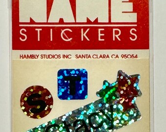 Hambly Studios Prismatic Name Sticker Metallic Glitter Scrapbooking Crafting Vintage 1990s - STACY