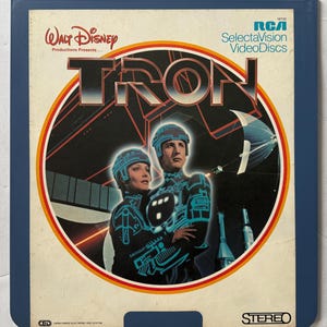 TRON RCA SelectaVision CED VideoDisc Walt Disney Jeff Bridges Movie Vintage 1983