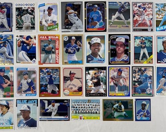 Toronto Blue Jays MLB Baseball Cards 1979 - 2024 Topps, Fleer, Donruss Lot of 30