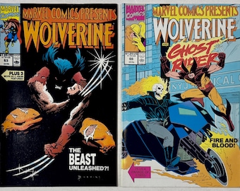 Marvel Comics Presents 63 66 Wolverine / Ghost Rider Lot of 2 Marvel Comics 1990
